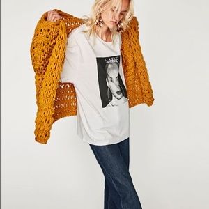 OVERSIZED CROCHET CARDIGAN - ZARA